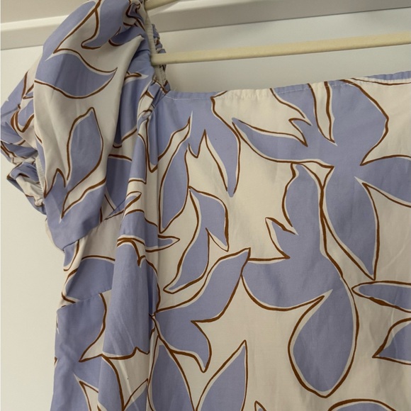 Target Women's Maxi Dress - Cream, brown and periwinkle blue - Picture 3 of 6